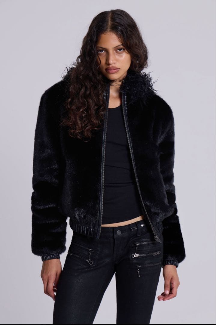 Jaded London ブラックファージャケット Mサイズ