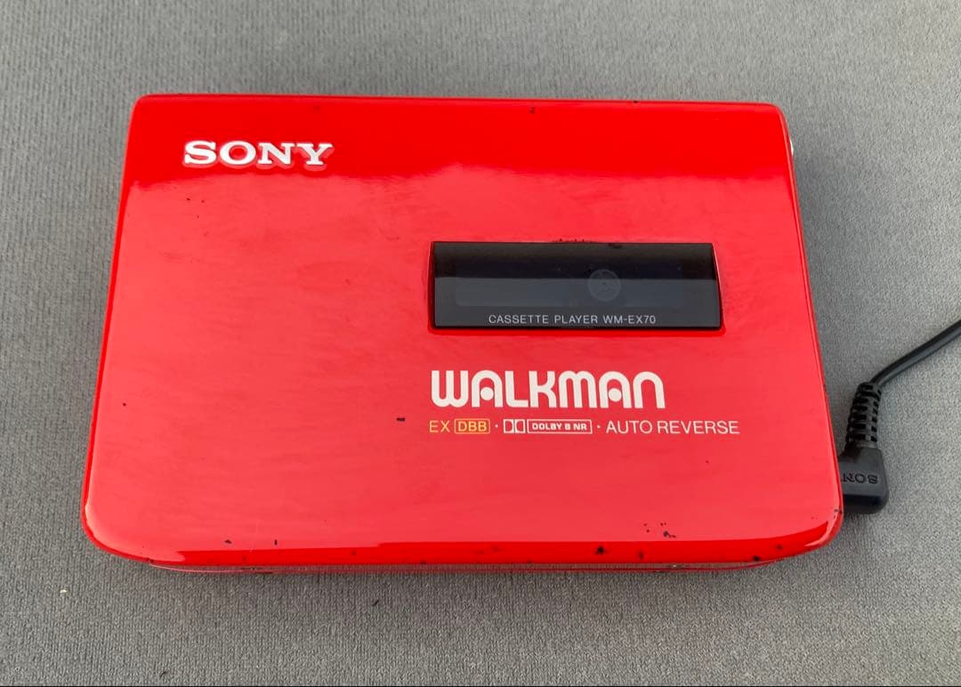 SONY/ソニー　カセットウォークマン　WM-EX70　レッド