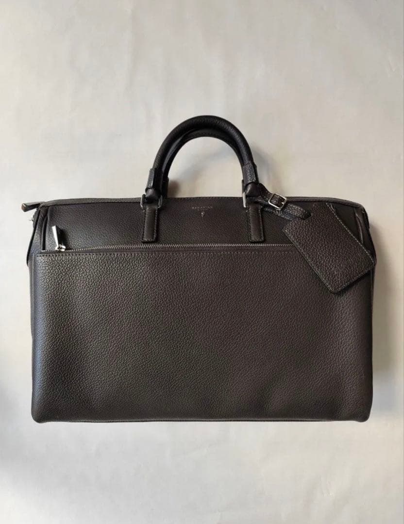 r*様 セラピアン カシミヤレザー ブリーフケース ビジネスバッグ　グレー