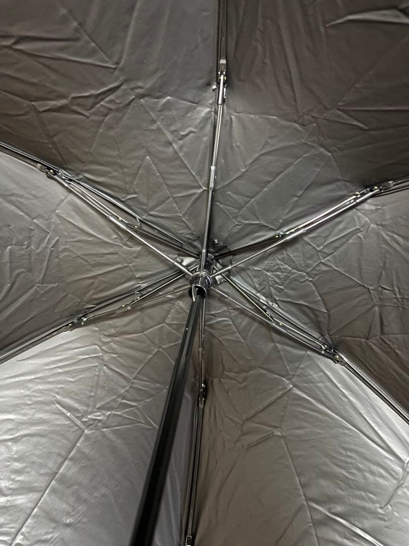 サンバリア100 折りたたみ日傘　3段折　コンビ　ブラック