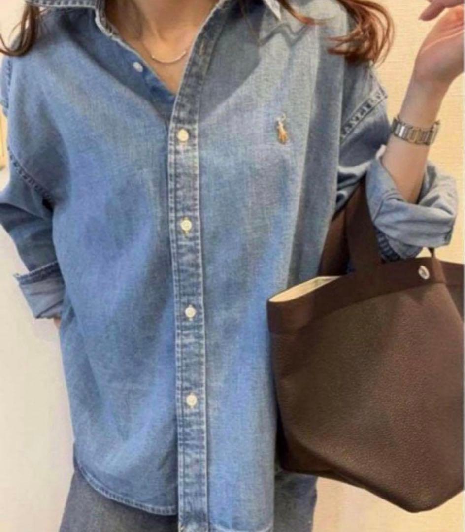 【未使用級✨】ポロラルフローレン即完売ダンガリーシャツデニムシャツマルチポニー