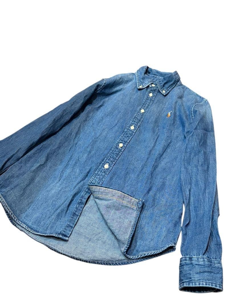 【未使用級✨】ポロラルフローレン即完売ダンガリーシャツデニムシャツマルチポニー