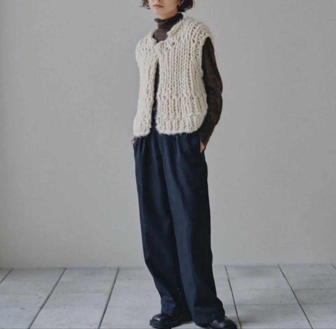 新品未使用　TODAYFUL チャンキー　ハンド　ニットベスト　エクリュ