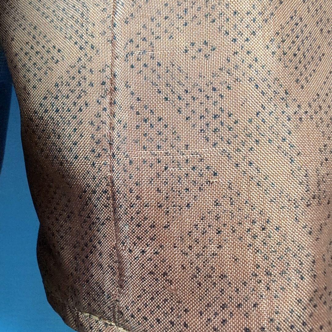 着物リメイク　大島紬　ショールカラージャケット　L〜XL