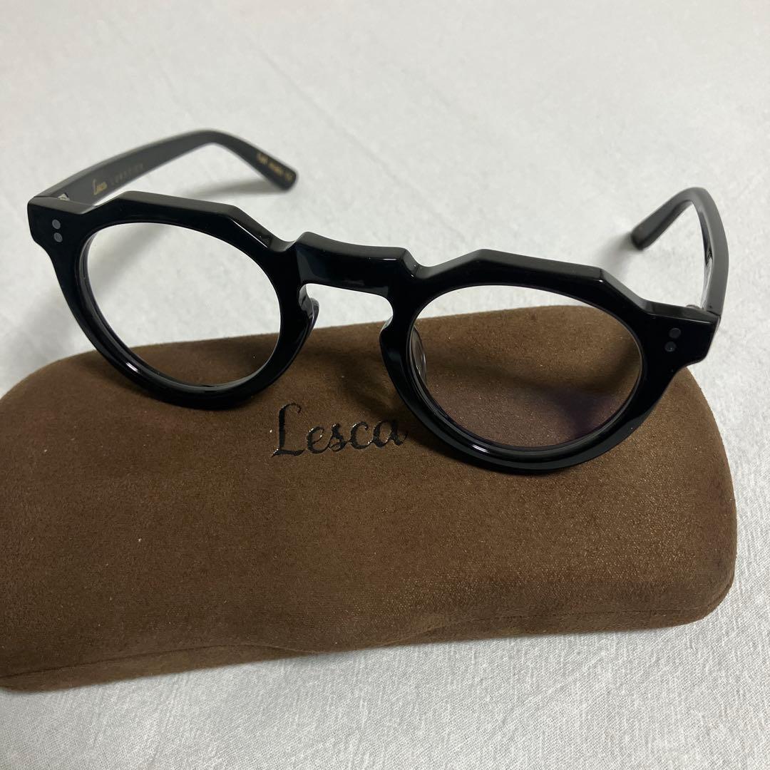 レスカ/ピカ ブラック44□26 度なしグレー調光レンズ【ノーズパッドカスタム】