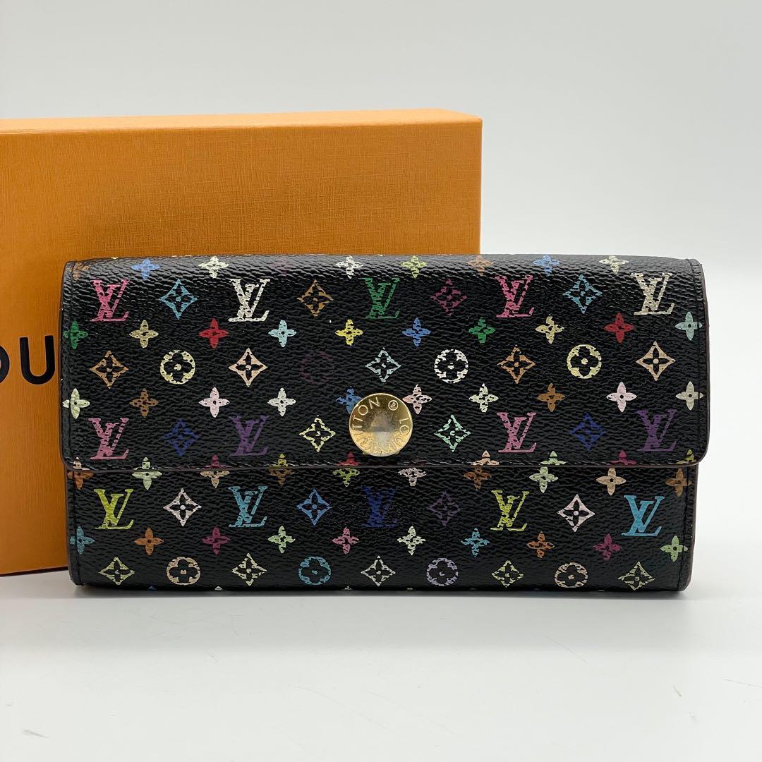 ルイヴィトン　ポルトフォイユ　サラ　モノグラム　マルチカラー　長財布　二つ折り