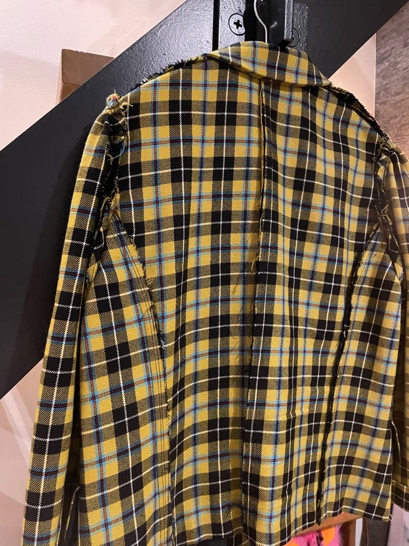 コムデギャルソン AD2002 チェックジャケット　9部丈