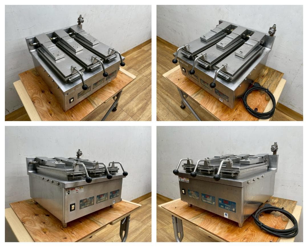 T7924☆ニチワ☆NICHIWA☆3連付☆電気自動餃子焼器☆卓上式☆