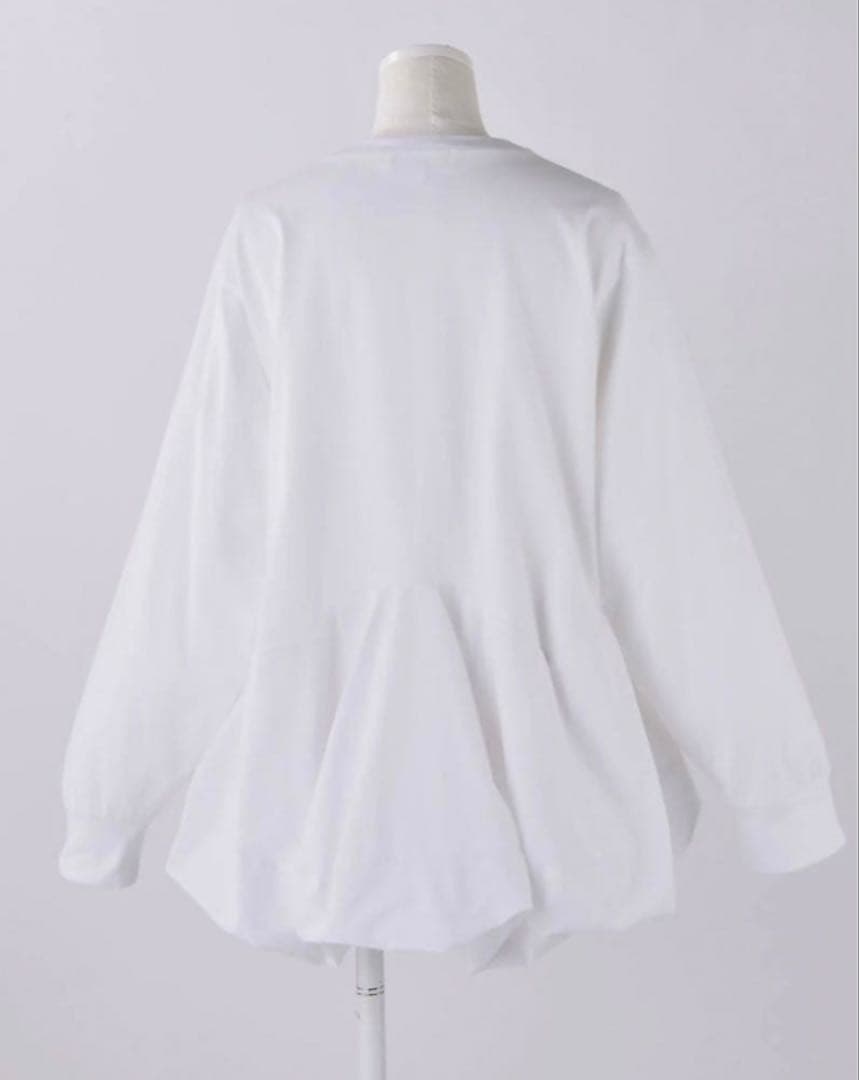 トップス ENFOLD SQUARE PEPLUM LONG-SLEEVES SHIRT