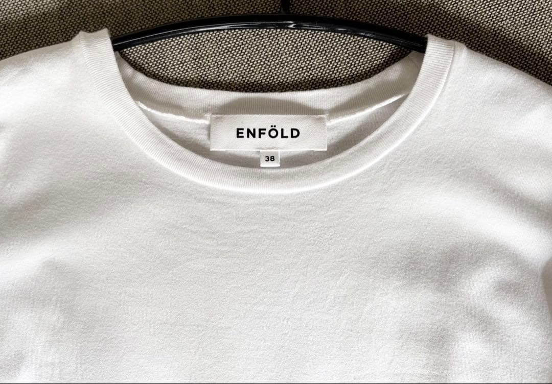 トップス ENFOLD SQUARE PEPLUM LONG-SLEEVES SHIRT