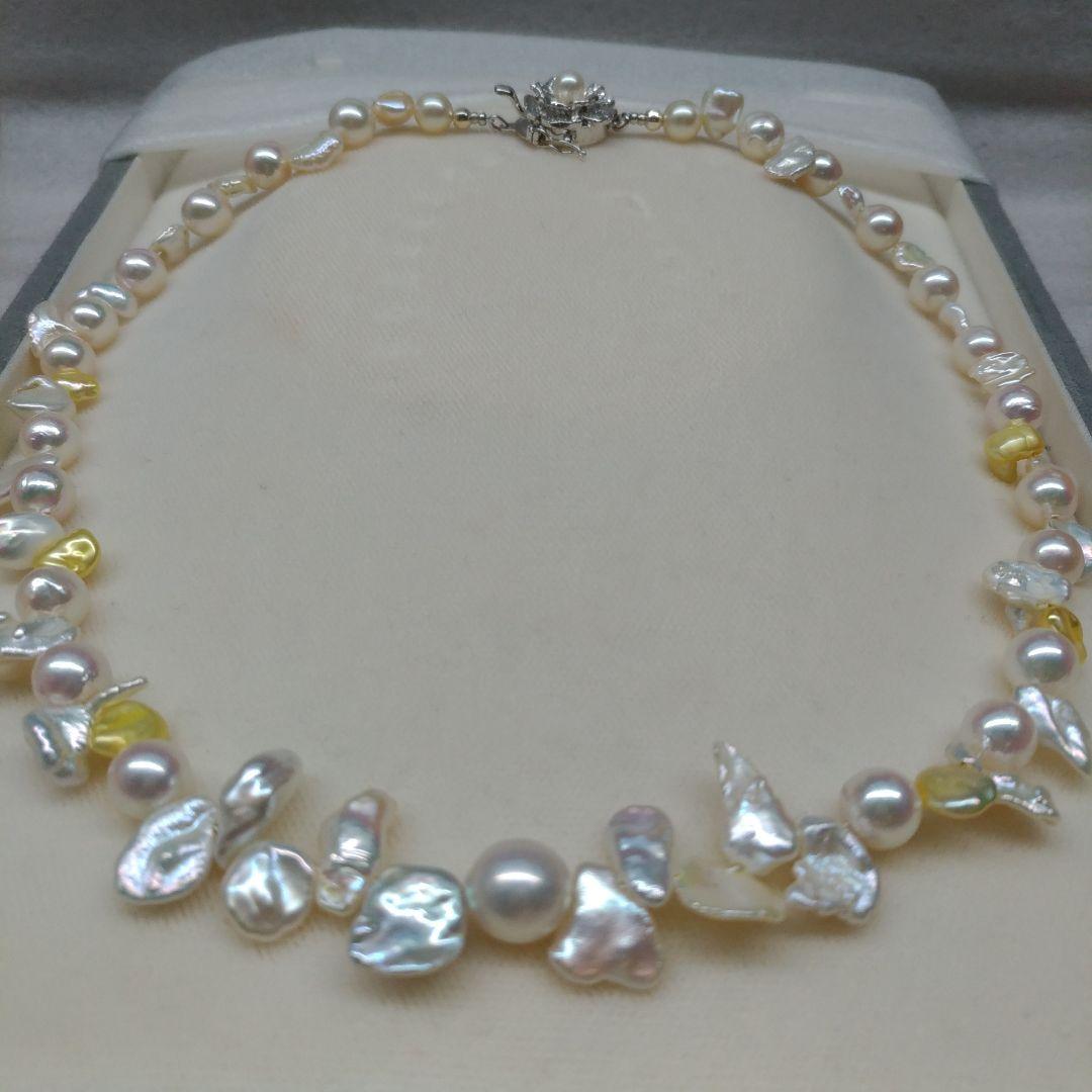 あこや本真珠と淡水ケシネックレス