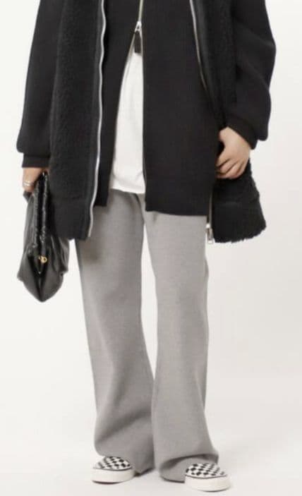 あっこ様　　　　AP STUDIO スムージーニットパンツ　グレー