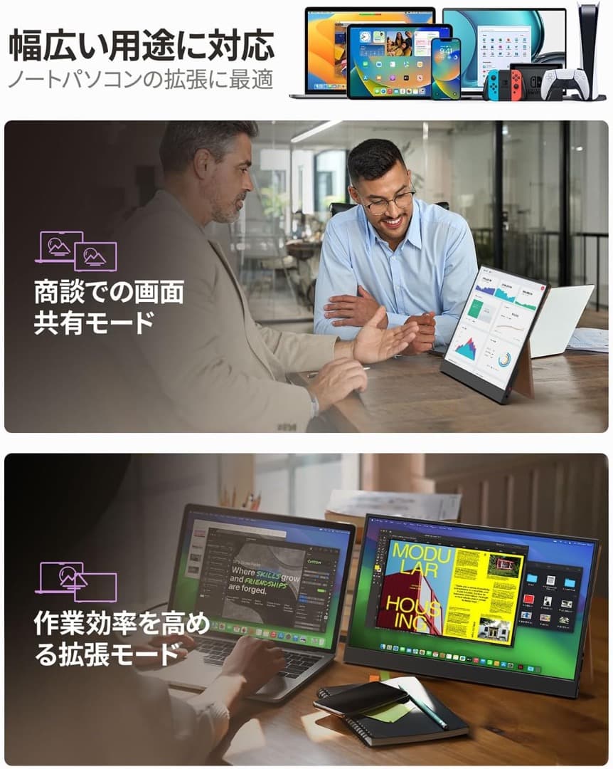 Miuniu モバイルモニター 15.6インチ 金属製 VESA対応【新品】