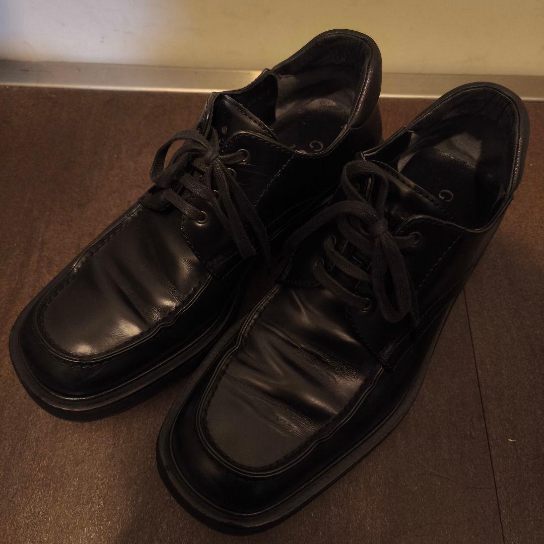 GUCCI スクエアトゥレザーシューズ