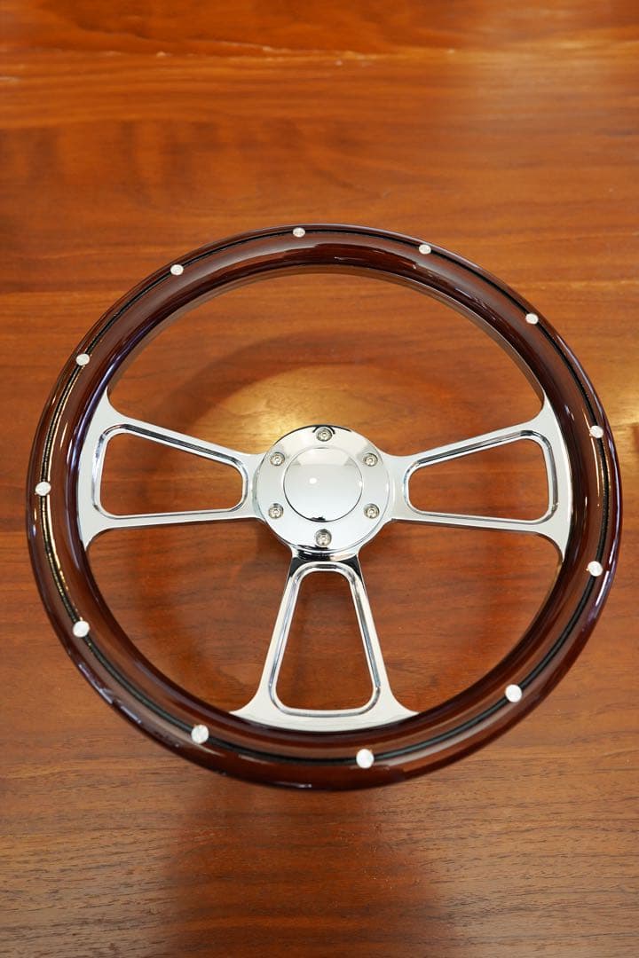 【早い者勝ち】ウッドステアリングホイール 14インチ USDM JDM ビレット