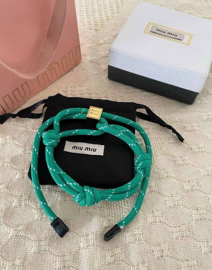 MIUMIUミュウミュウ コード ナイロン ブレスレット