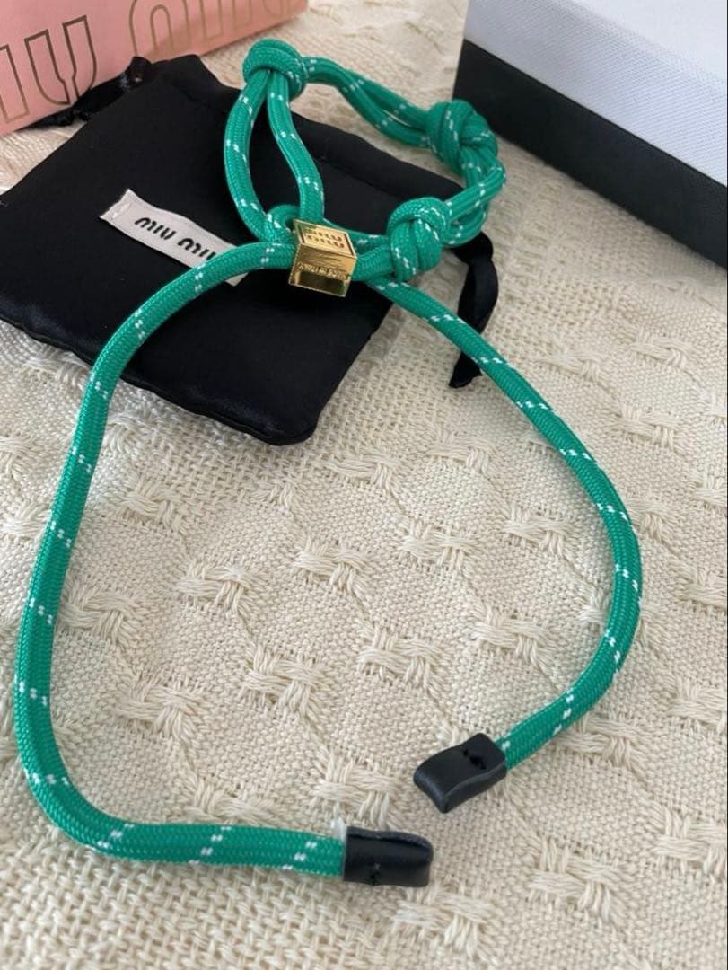 MIUMIUミュウミュウ コード ナイロン ブレスレット