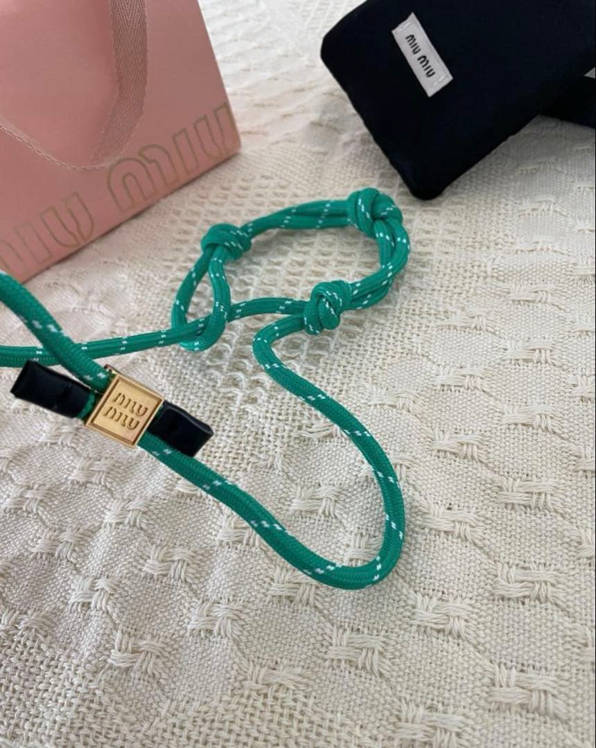 MIUMIUミュウミュウ コード ナイロン ブレスレット