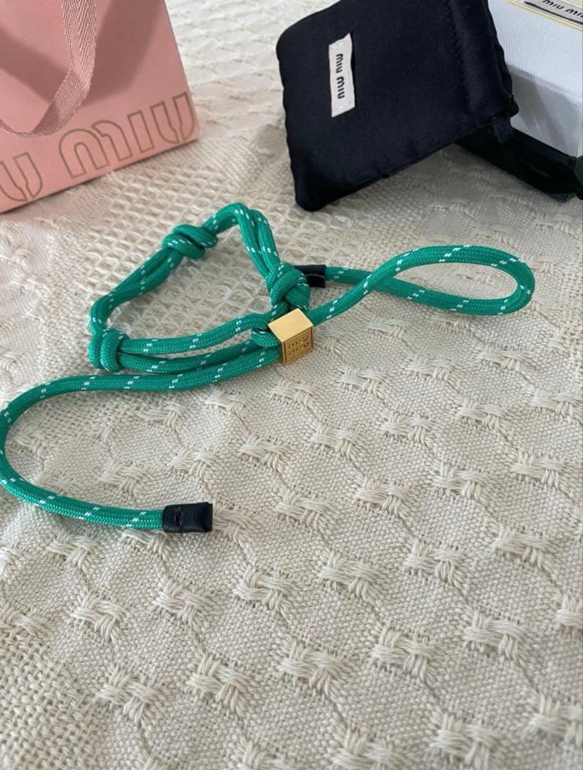 MIUMIUミュウミュウ コード ナイロン ブレスレット