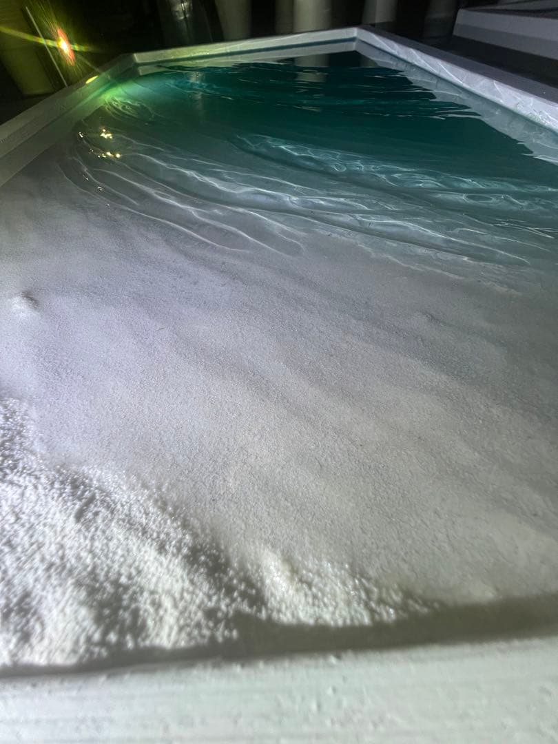 【レジンアート】特大パネル／モルディブ／60cm × 30cm ／波紋アート