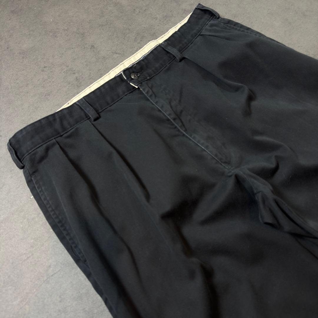 PoloRalphLauren90sANDREWブラックポロチノW38L32古着