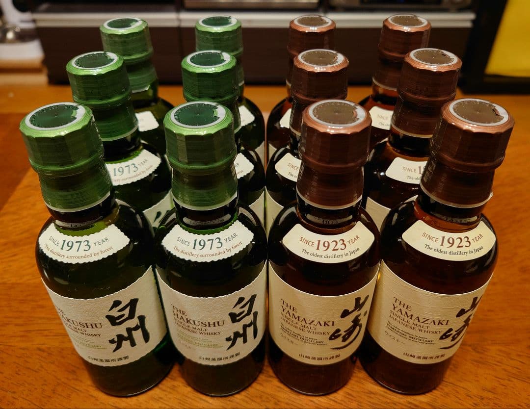 サントリー ウイスキー 山崎×6 白州×6 180ml 計12本セット 値引不可