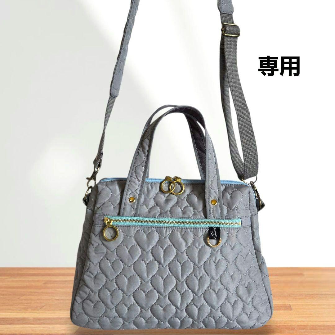 ミケ　ボストン型ショルダーバッグ(M)　ハンドメイド