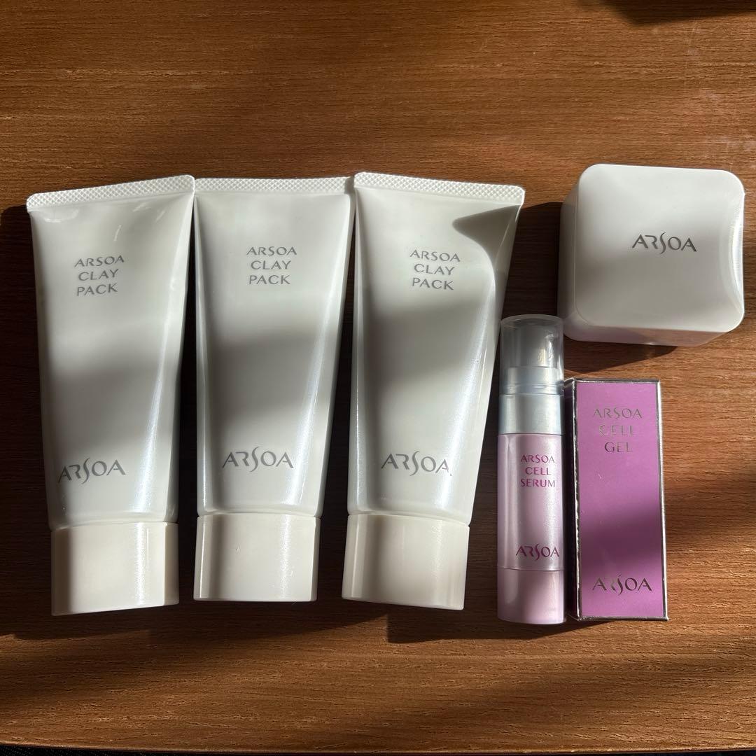ARSOA クレイパック100g3本　ミニ石鹸　セルジェル　セルセラム