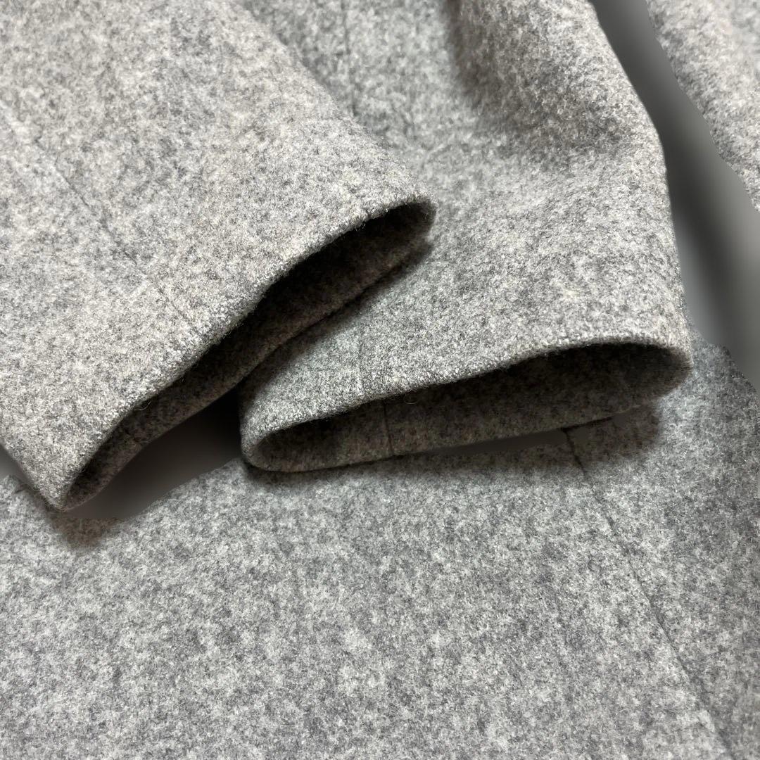 theory luxe フード付きグレーコート ウール100% 美品