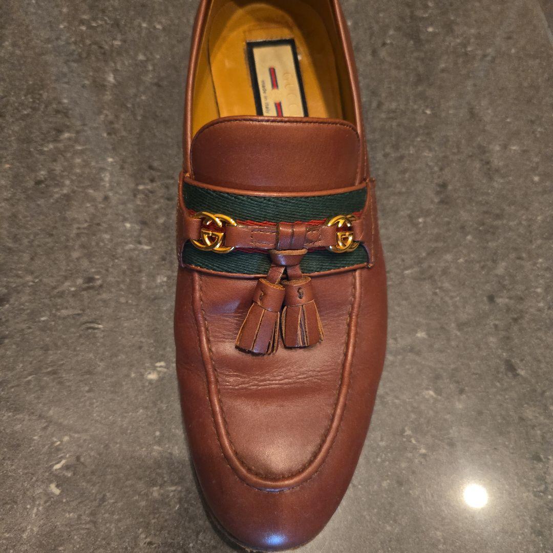 GUCCI ブラウンレザー ローファー
