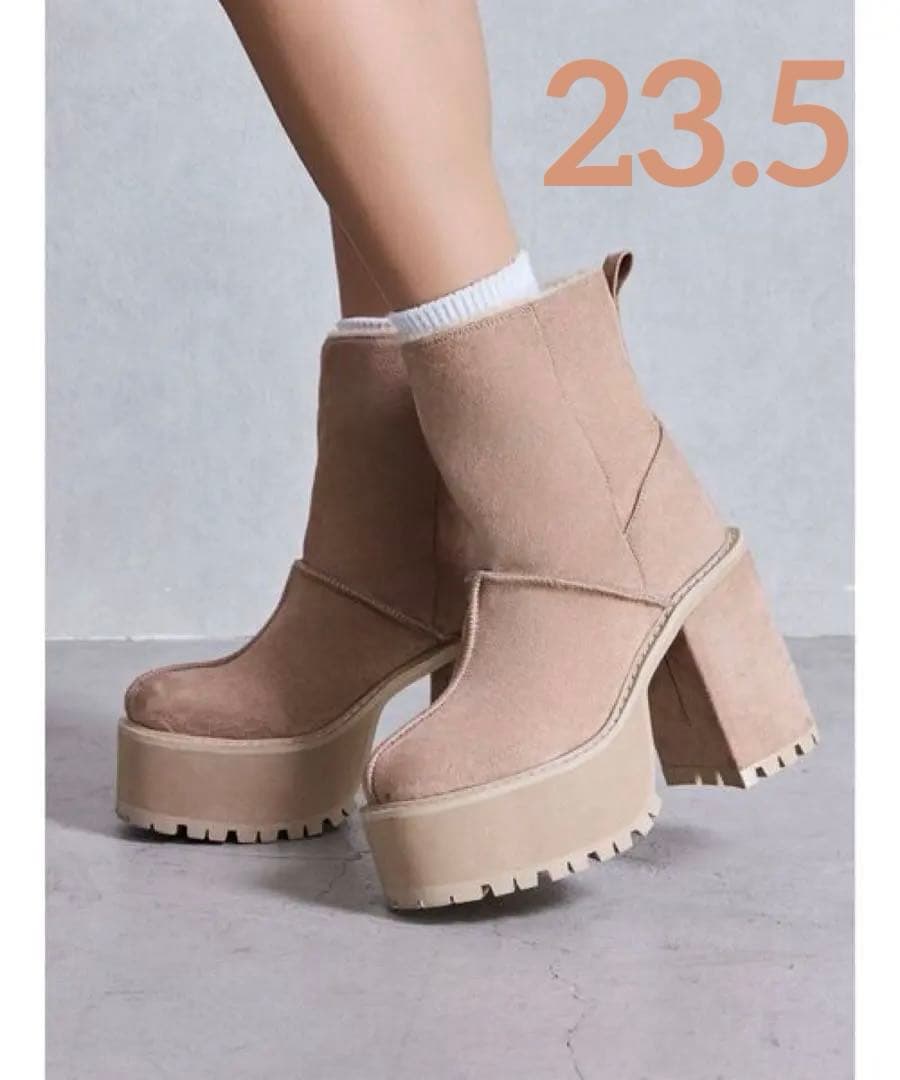 【美品】✨GYDA✨フェイクムートンplatformショートブーツ23.5