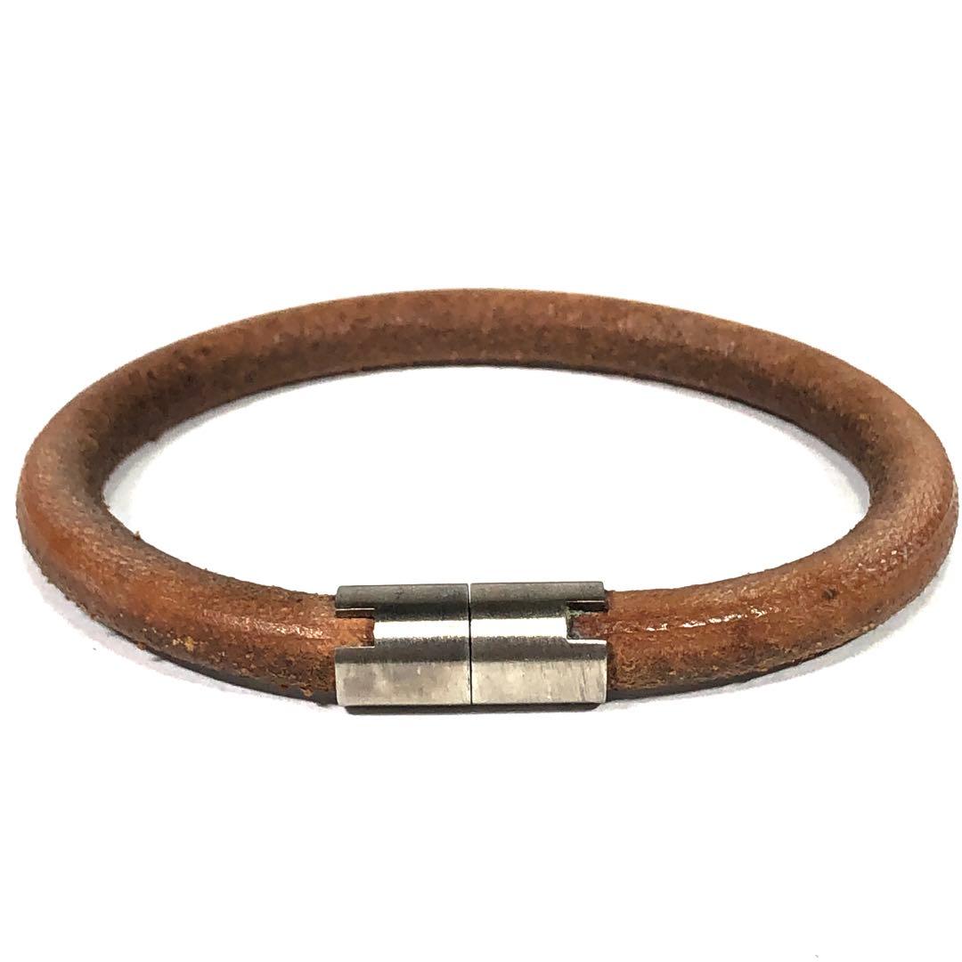 エルメス　ブレスレット　イオタ　レザー　バングル　メンズ　レディース　箱付き