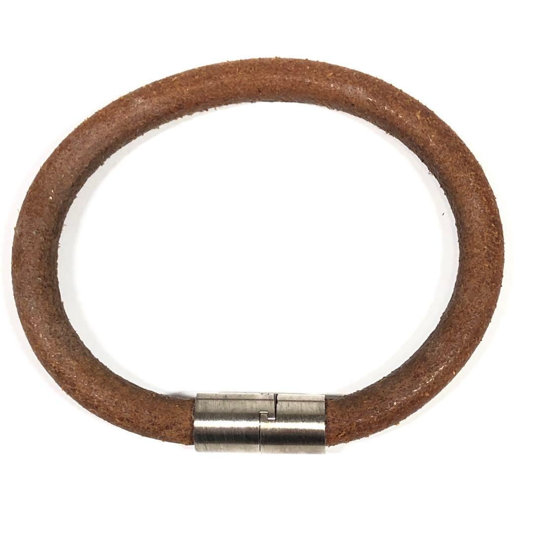 エルメス　ブレスレット　イオタ　レザー　バングル　メンズ　レディース　箱付き