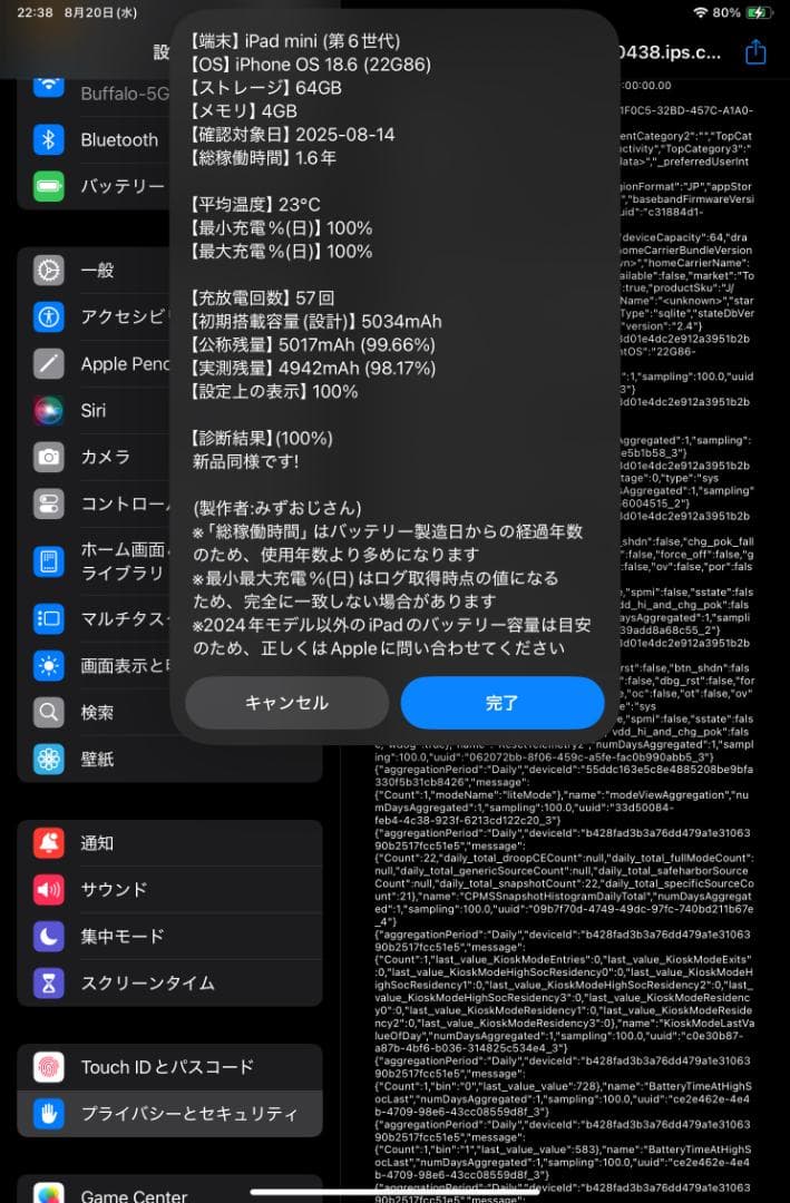 iPad mini 第6世代 スペースグレー , ★Apple Pencil付き