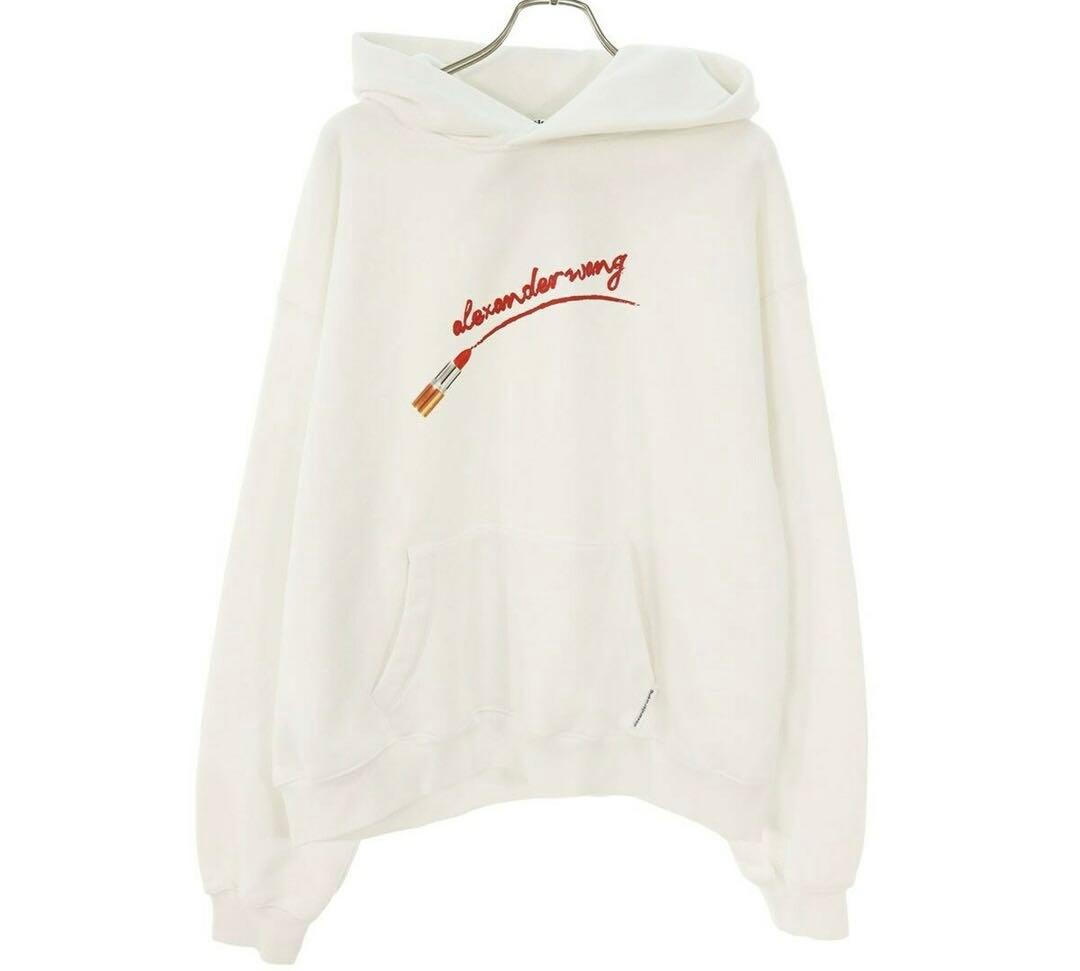 alexanderwang ホワイト フード付きパーカー