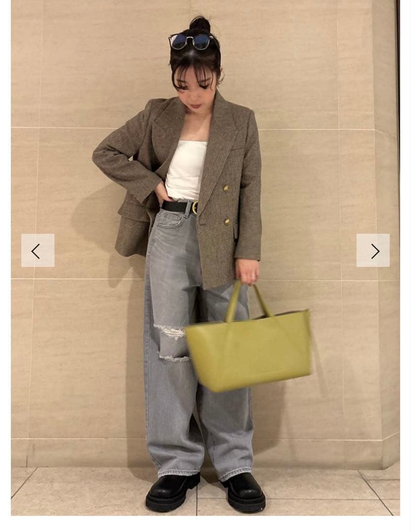 Mila Owen♡ チェック金釦ダブルブレストブレザー