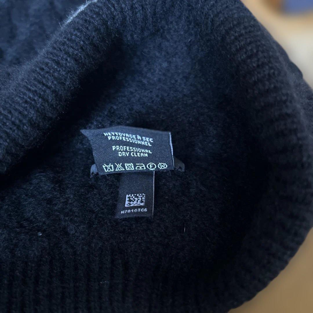 CHANEL カシミヤ ニット帽 ブラック