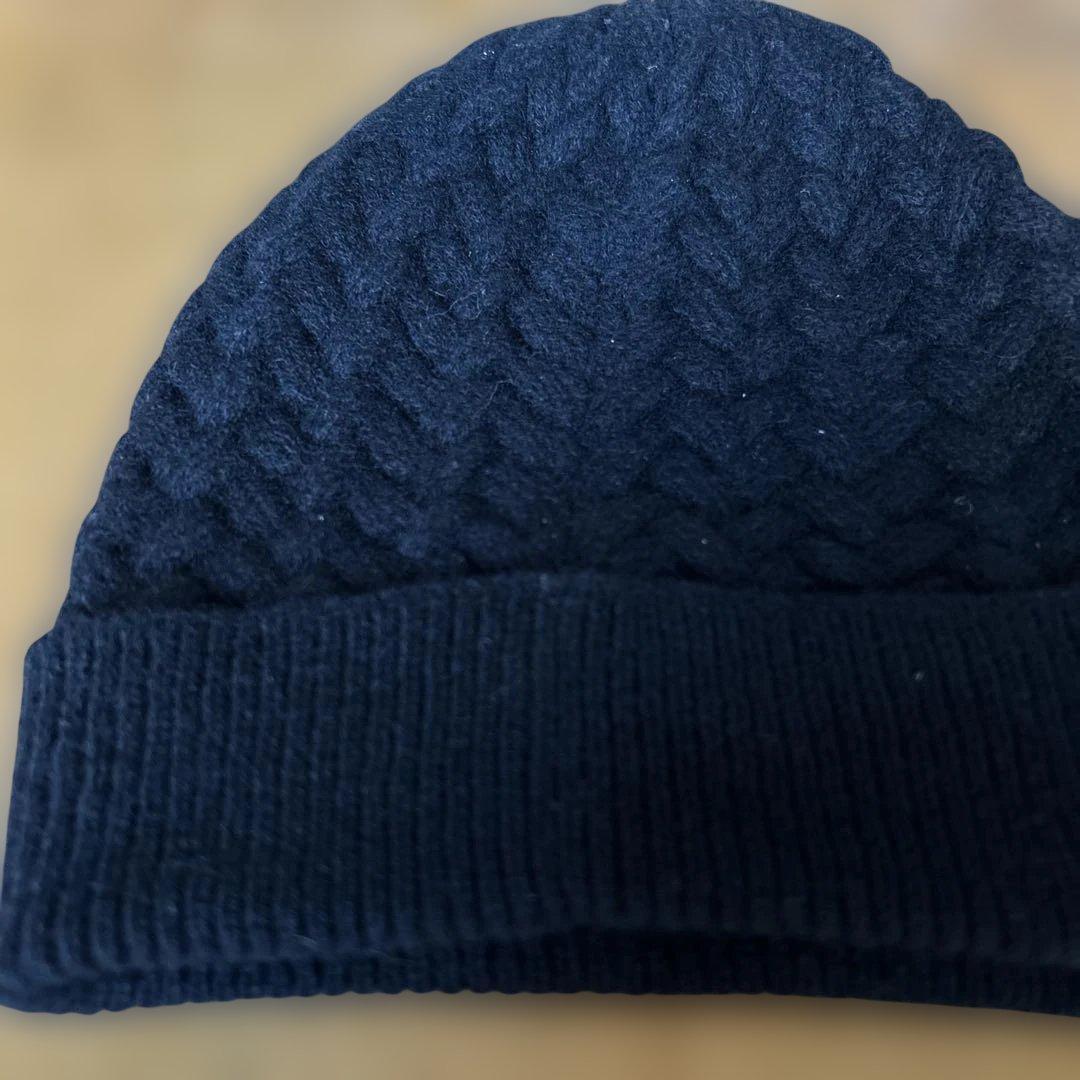 CHANEL カシミヤ ニット帽 ブラック