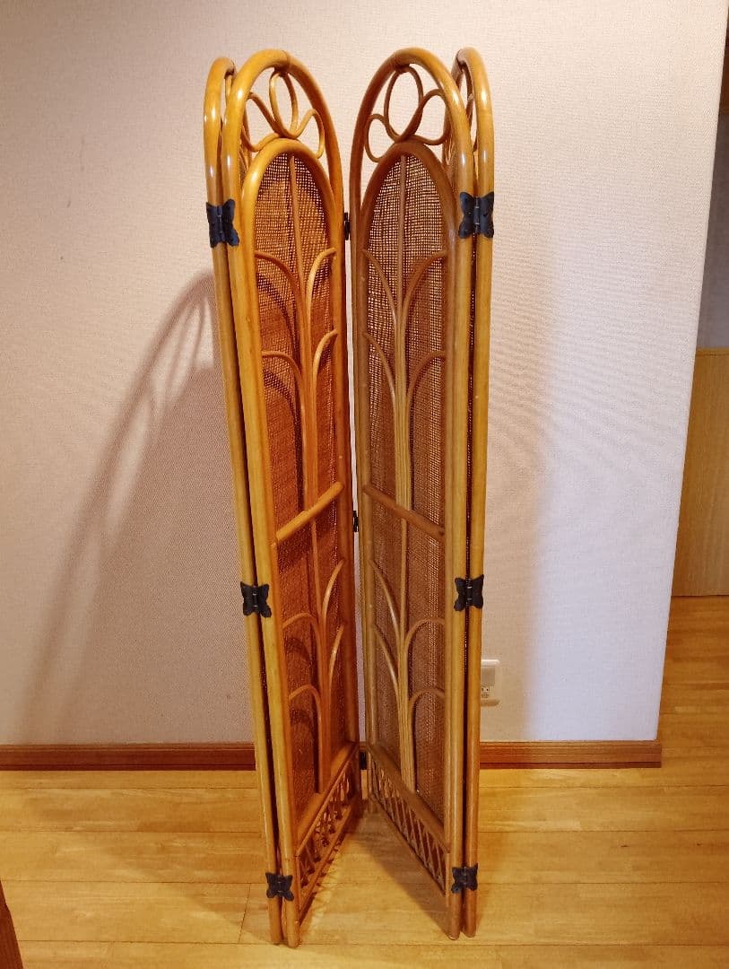 籐 4連間仕切り