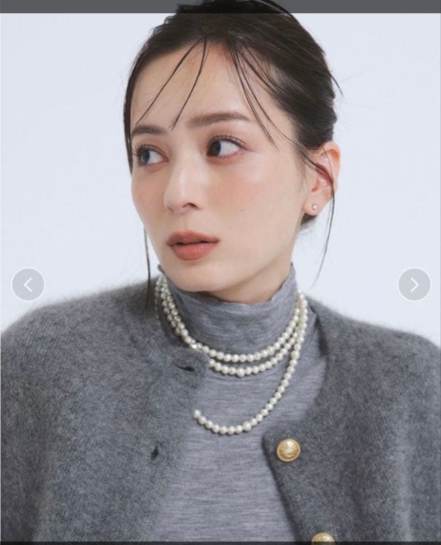 anuans バロックパールロングネックレス