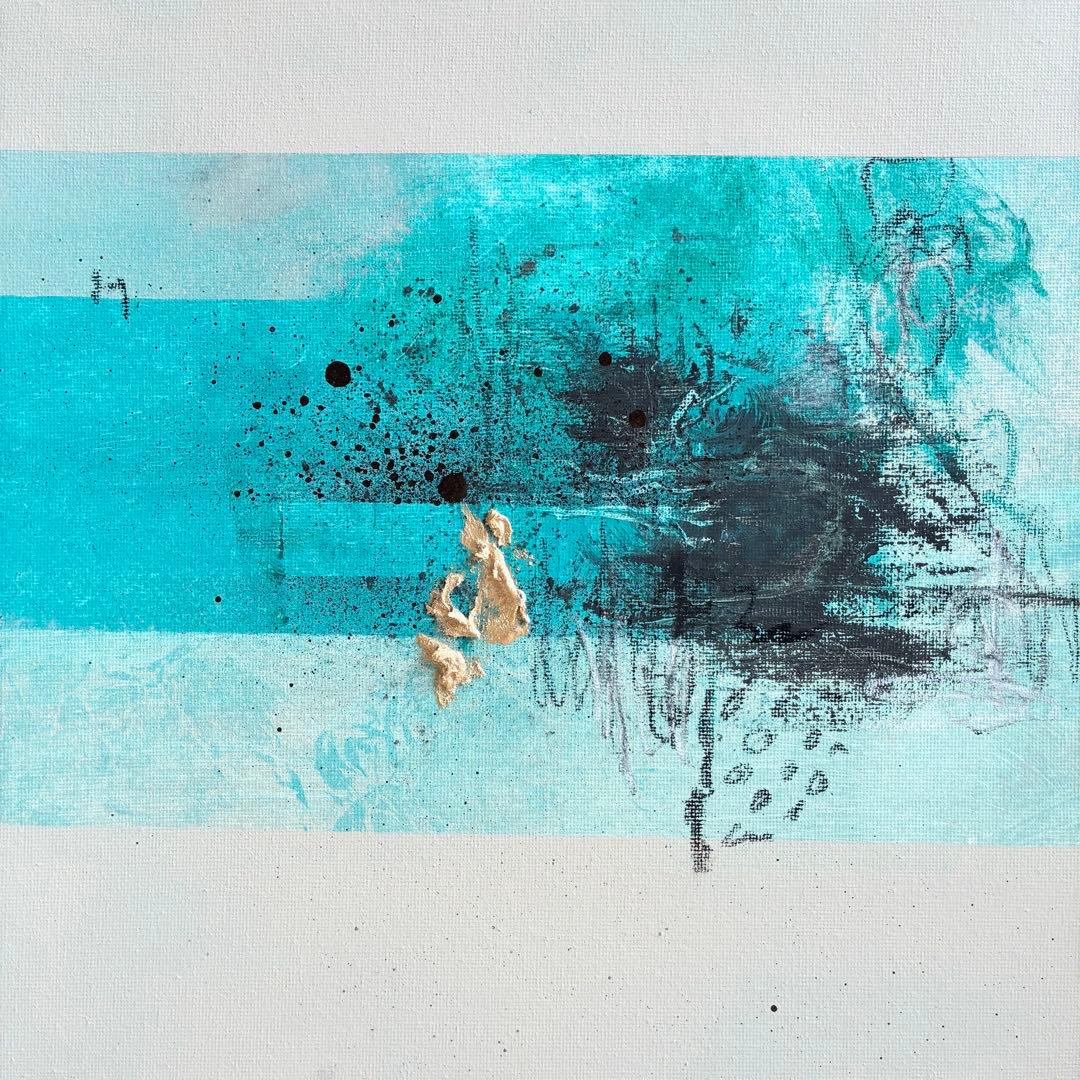 現代アート　35×35㎝　フレーム付き　インテリア　モダン　アートパネル　抽象画