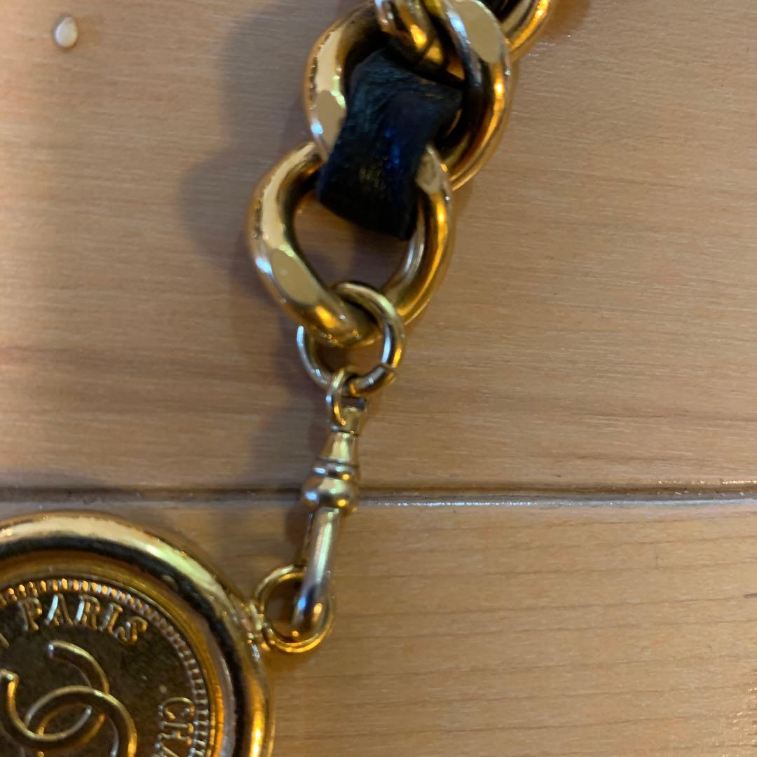 美品‼️シャネル チェーンベルト ゴールド/ブラック　定番‼️ラムスキン