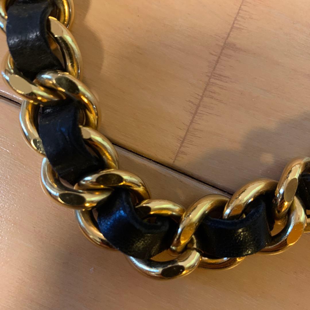 美品‼️シャネル チェーンベルト ゴールド/ブラック　定番‼️ラムスキン