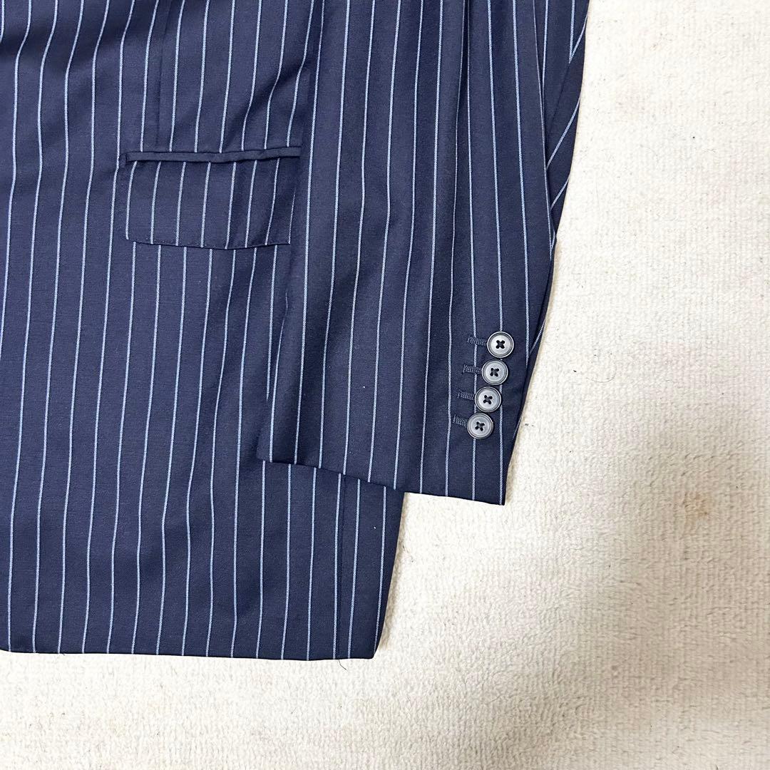希少　VALENTINO ビジネススーツセットアップ　ネイビー　ストライプ