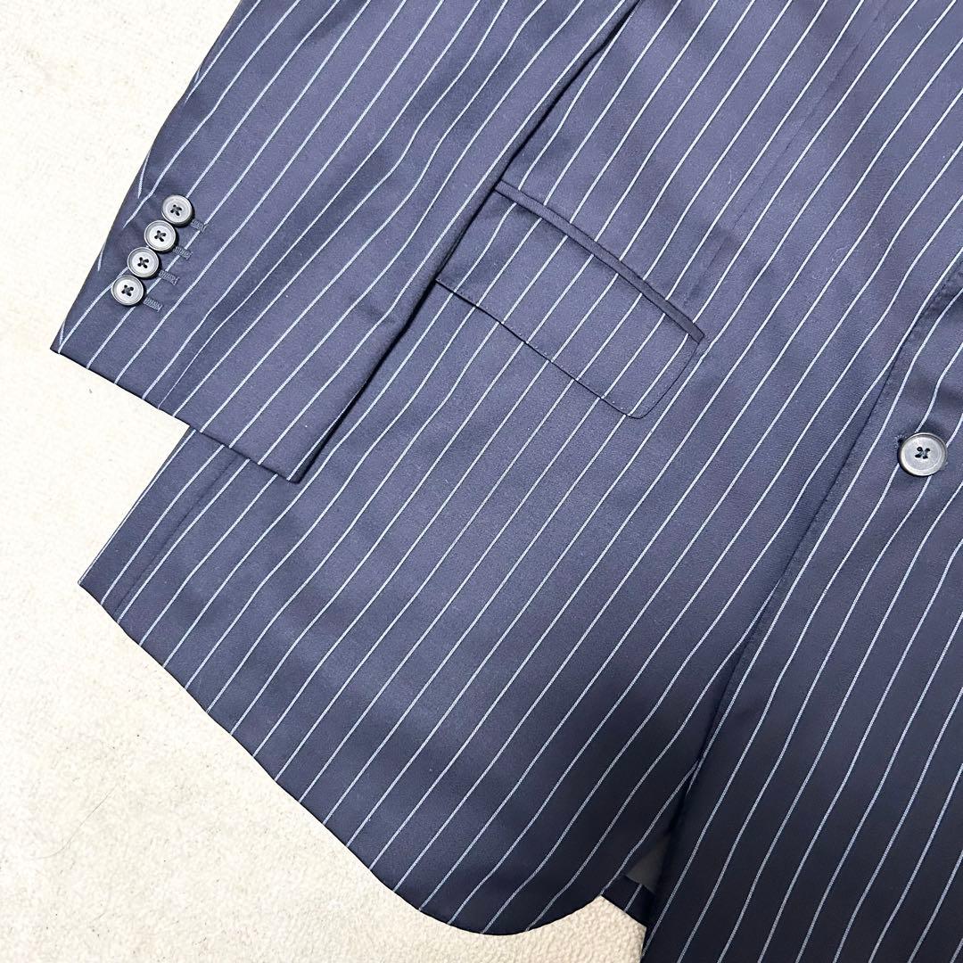 希少　VALENTINO ビジネススーツセットアップ　ネイビー　ストライプ