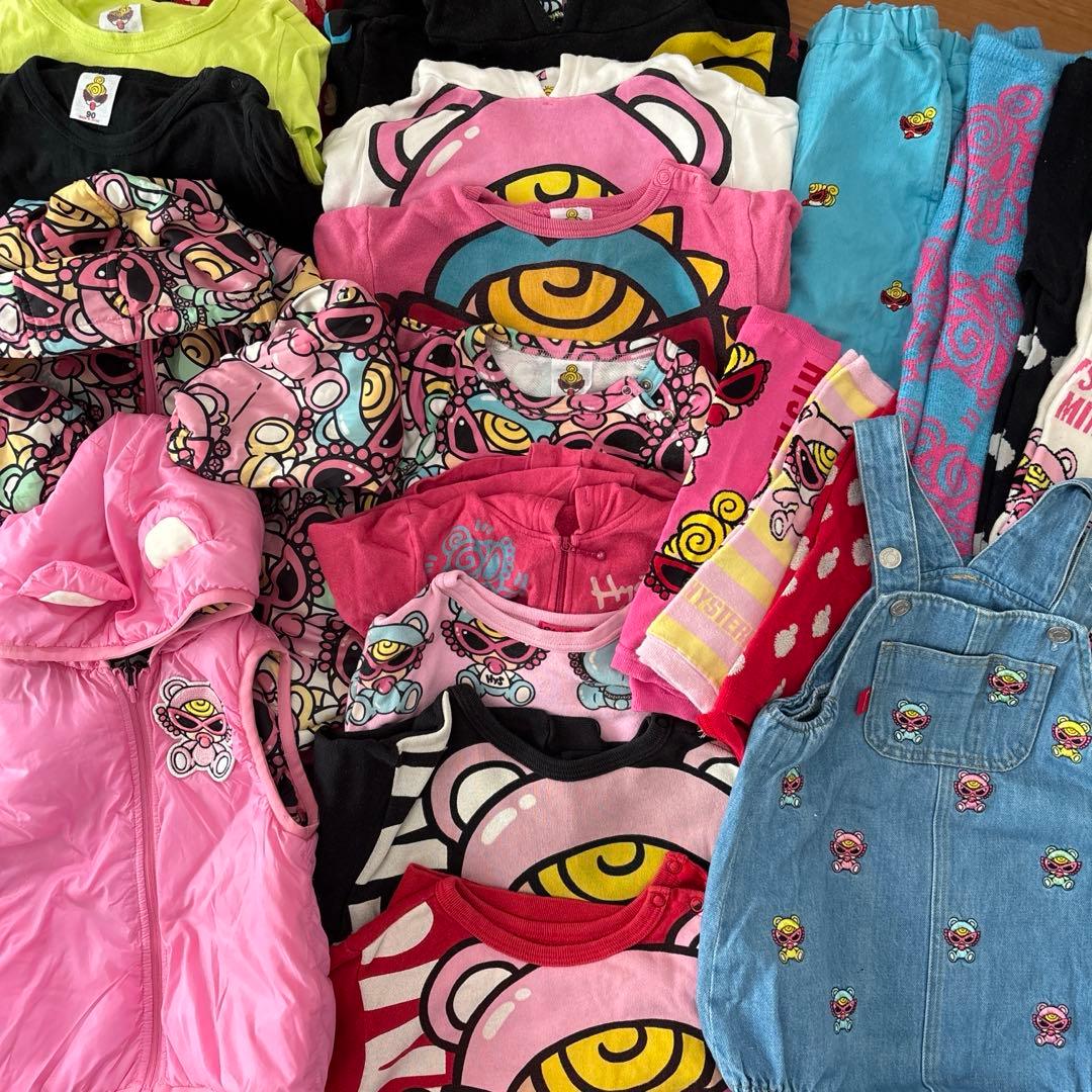 【追加済み】ヒスミニ90まとめ売り女の子向け人気のサロペ、トレーナーなど21点