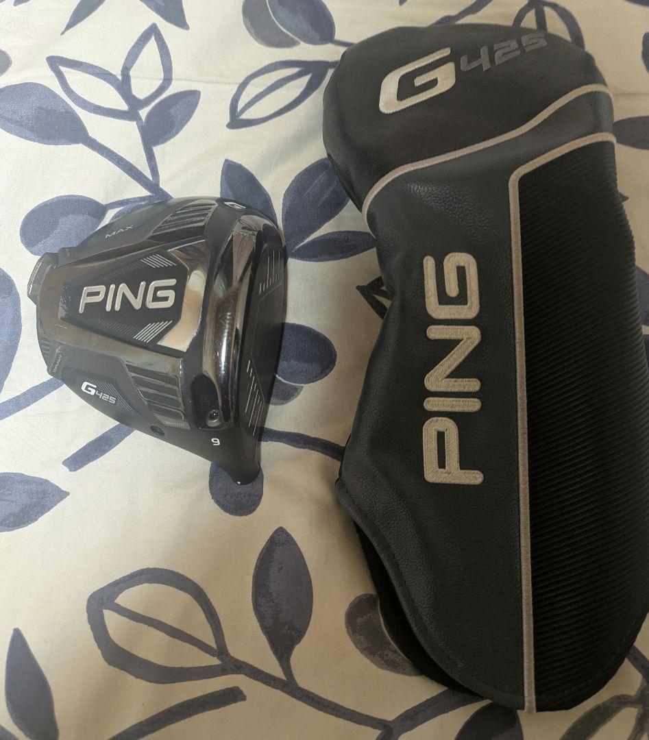 【訳あり】PING G425MAX ドライバー 9度 ヘッドカバー付き　凹みあり