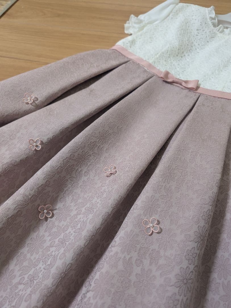 【最終値下げ】BEAMS 女の子 130 ネイビー・ピンク　卒園式入学式※おまけ