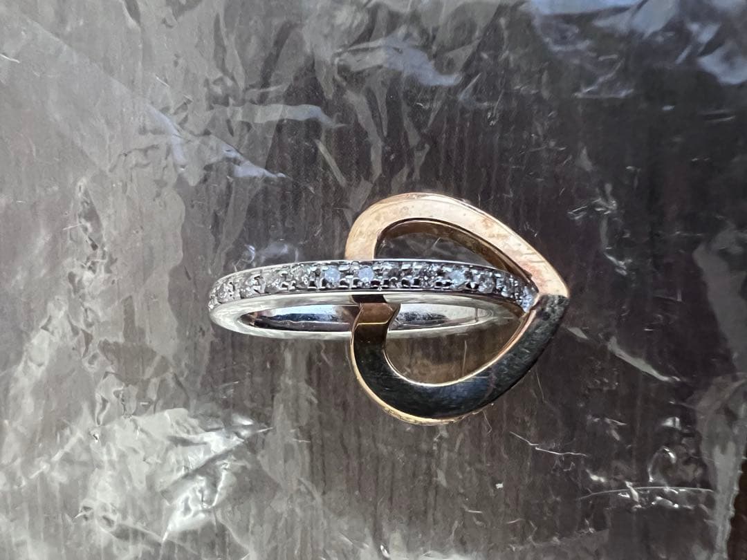 【4g】POLA'S HEARTY ネックレストップ　k18ptコンビ