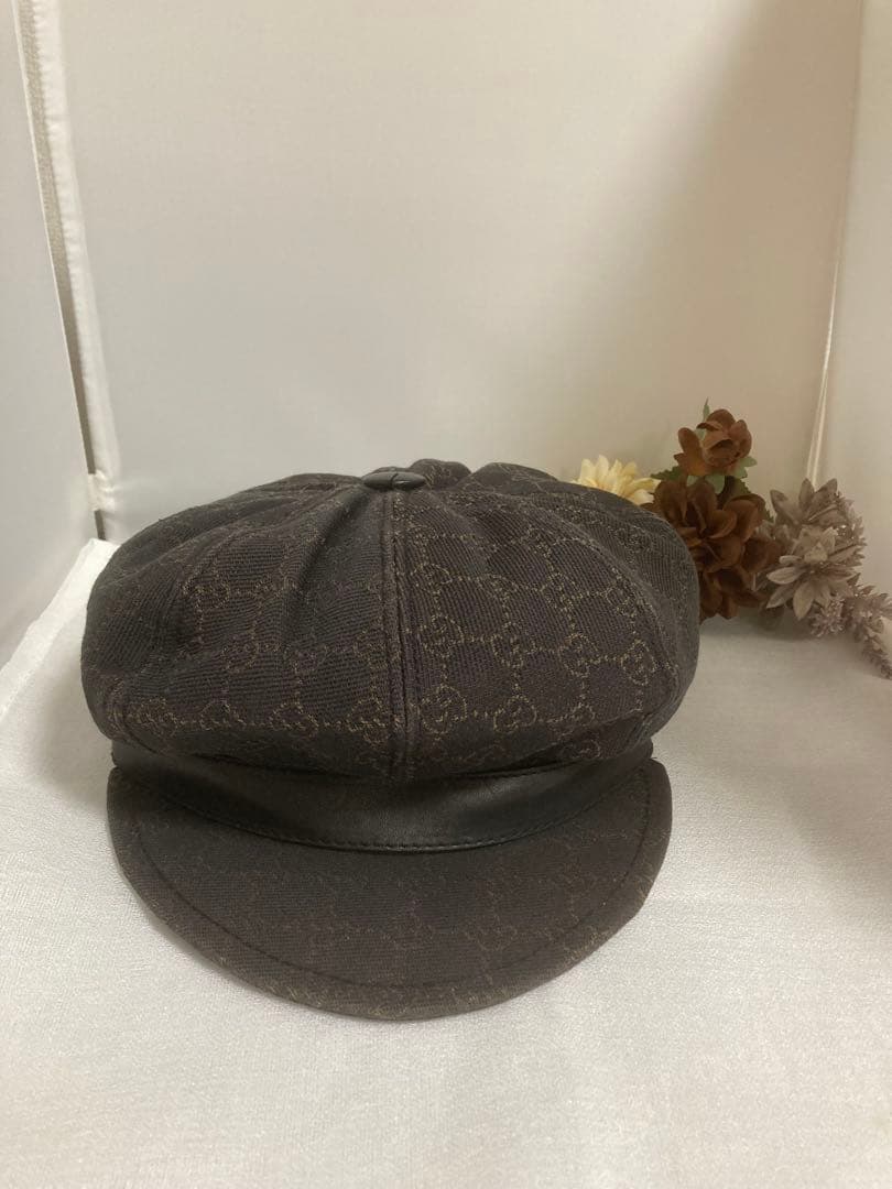 ❗️美品❗️グッチ キャスケット GG柄 帽子 S